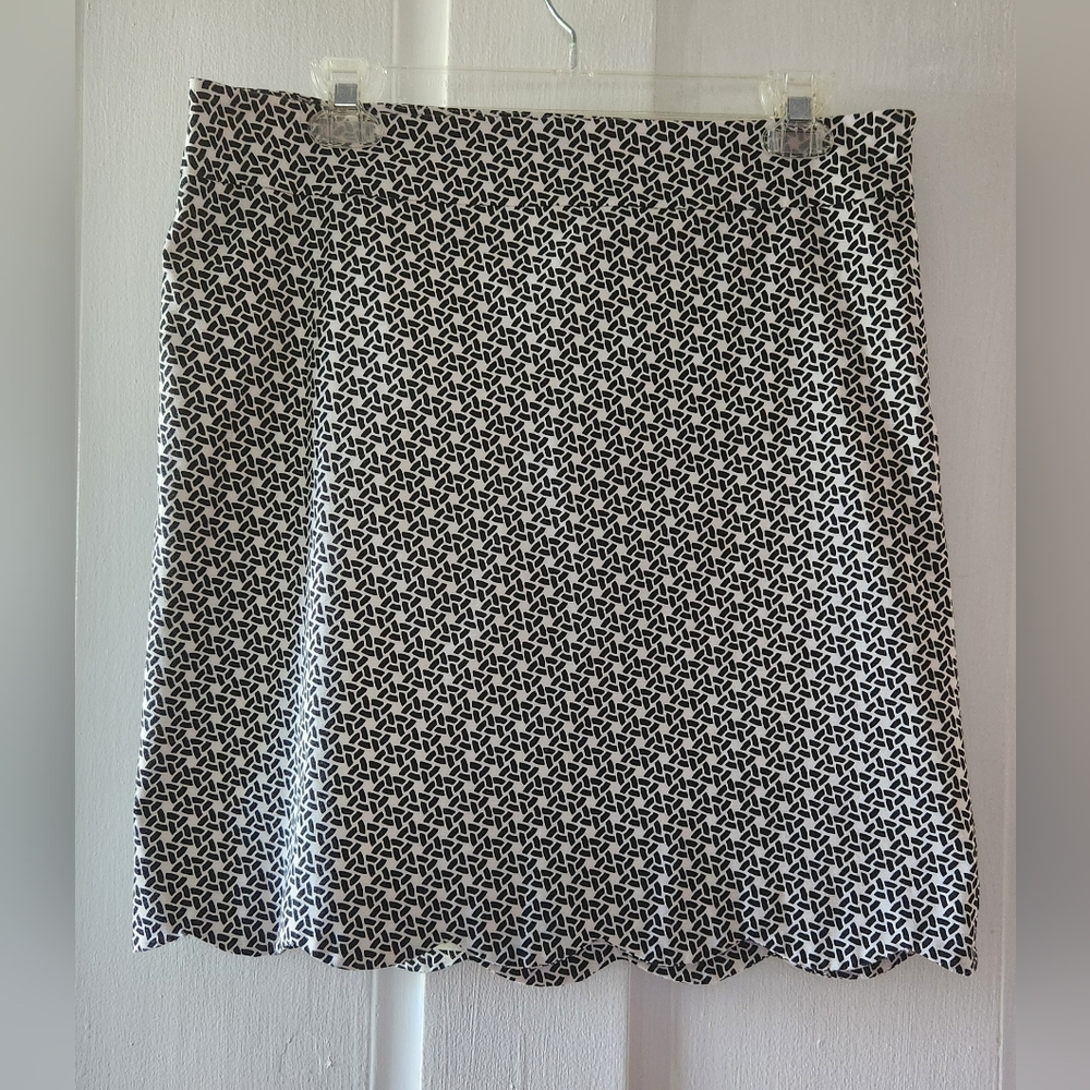Talbots Black and White Patterned Women's Skirt